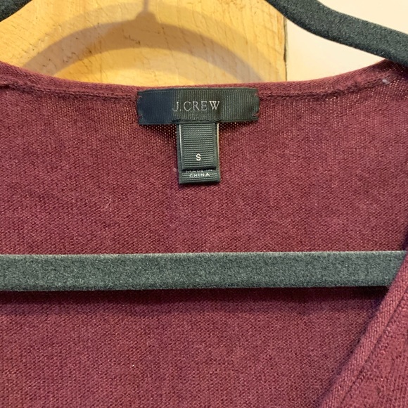 J. Crew V-Neck Swing Sweater in Burgundy - Picture 3 of 5